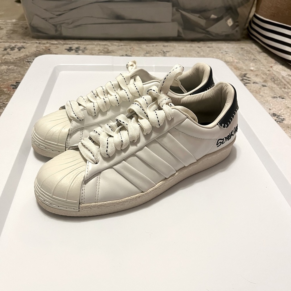 Adidas x Jonah Hill women’s white black leather size 9